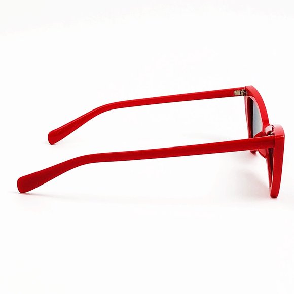 Red Retro Sunglasses Triangle Lens Decade Eighties - Picture 6 of 16